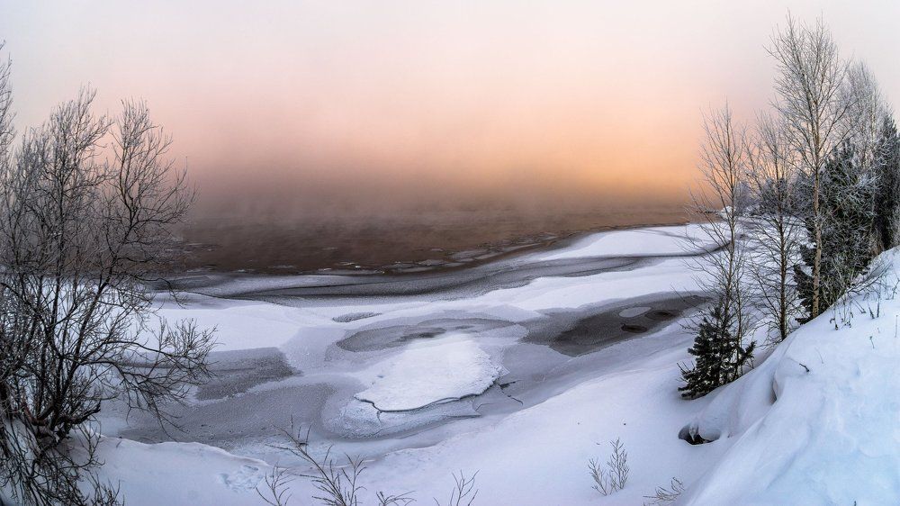 Ангара. Утро. Февраль