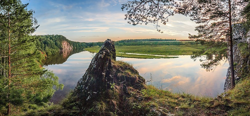 Скалы "Старики" на р. Нейве