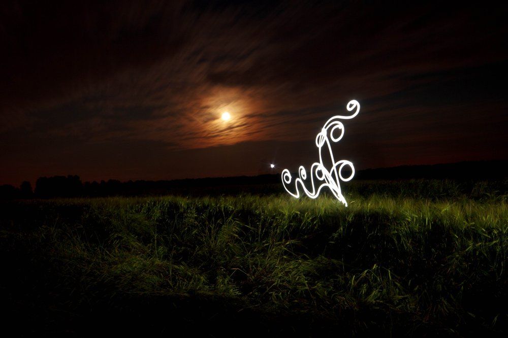 Русское поле( lightpainting)