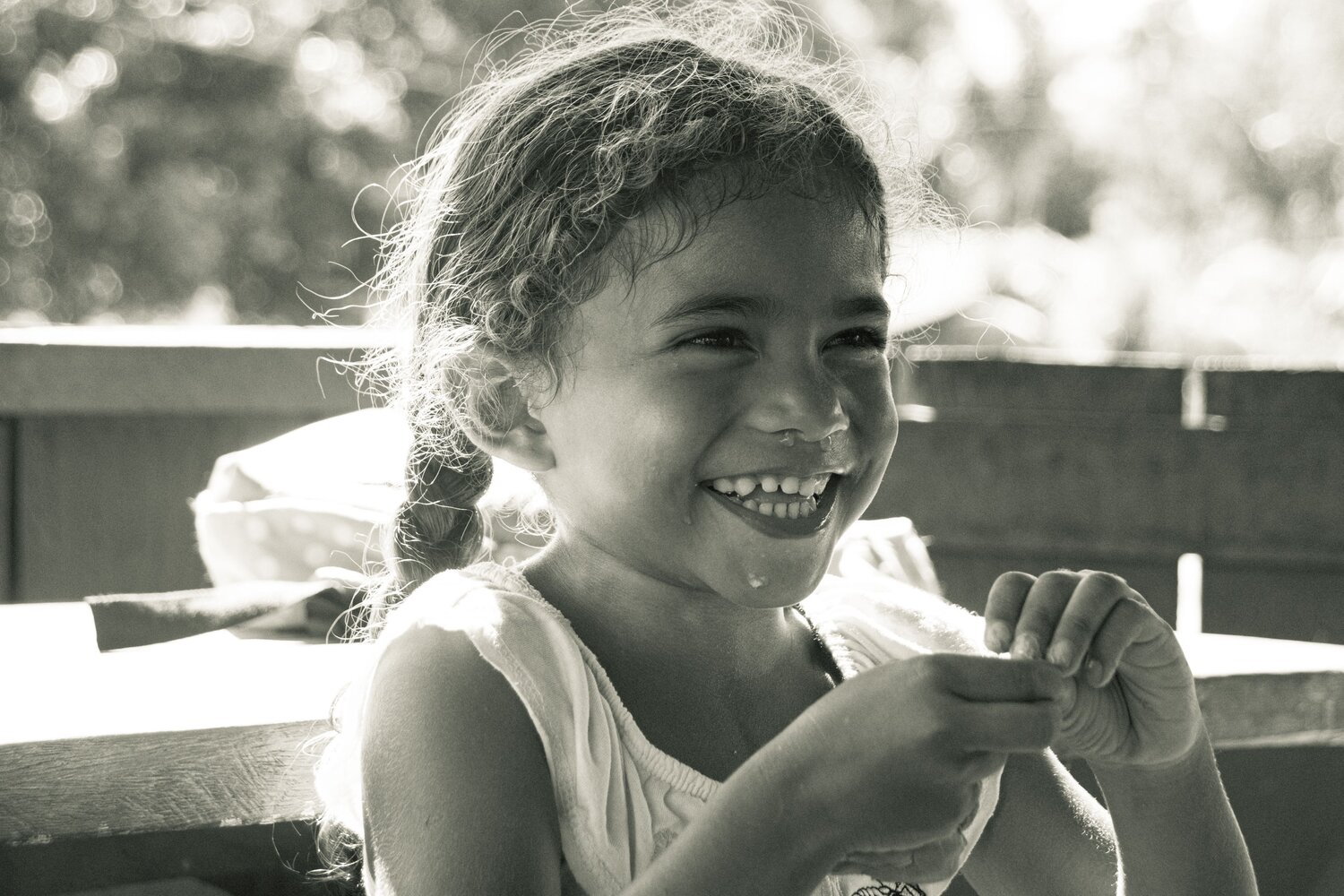 Smiling Riverside Girl in the Amazon