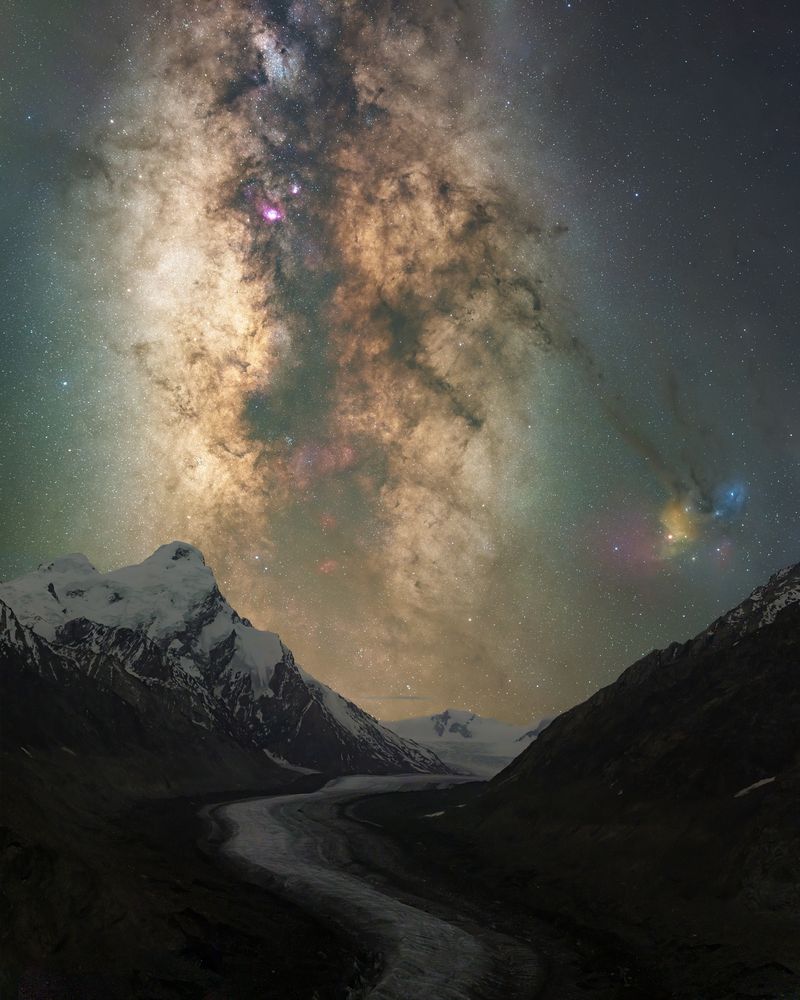 Milkyway over Drang Drung Glacier