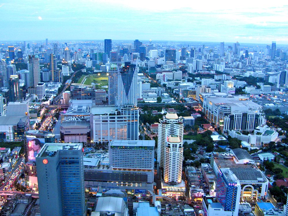 Вечерний Бангкок сверху
