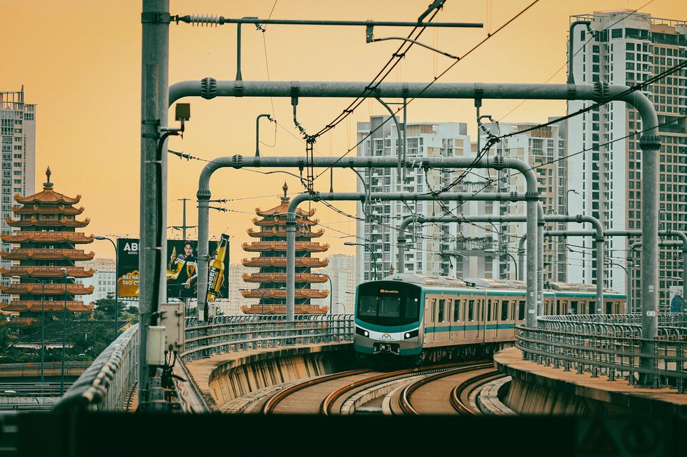 Sunset chaser on the rails