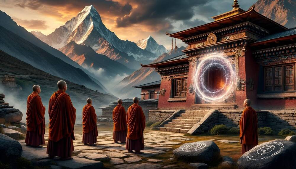 Открытие портала в другой мир в Тибете