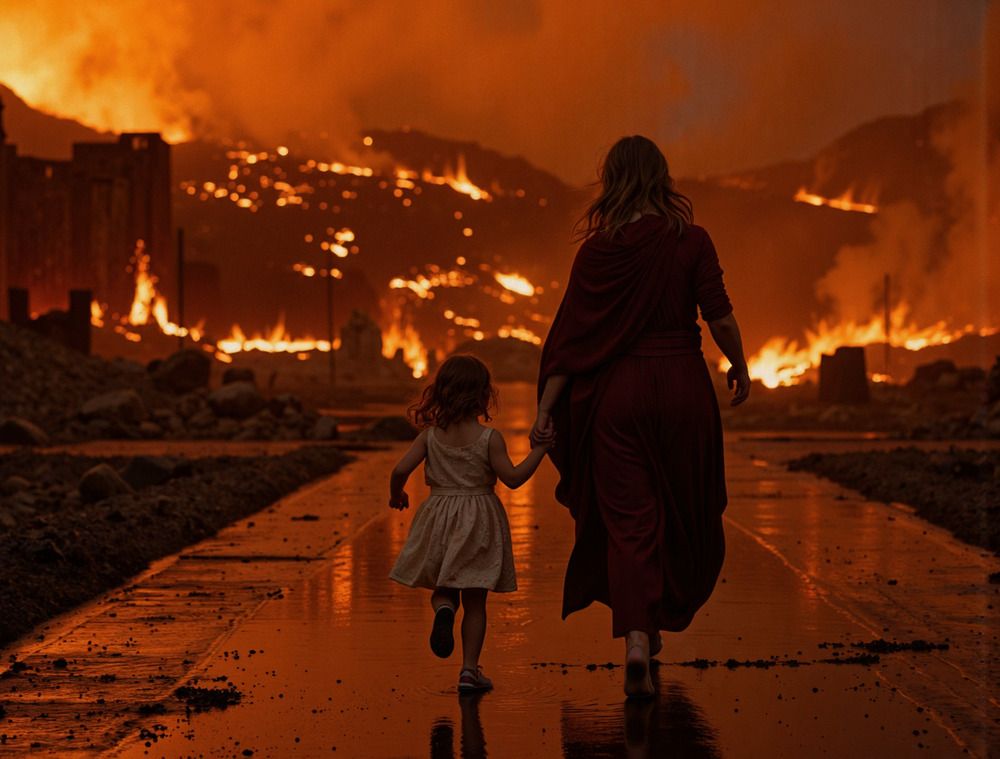 The eruption of Mount Vesuvius 79 AD