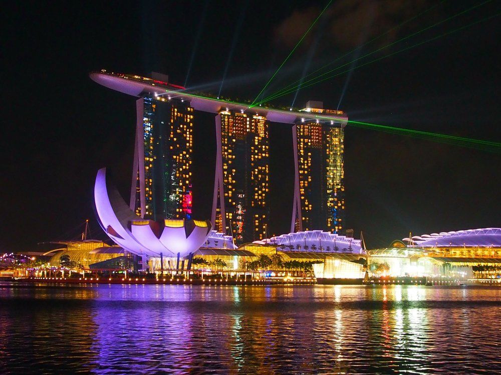 Ночная Marina Bay