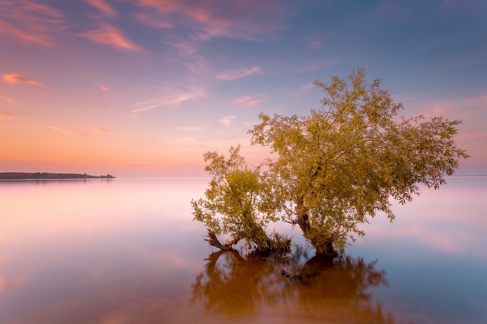 зеркало-река