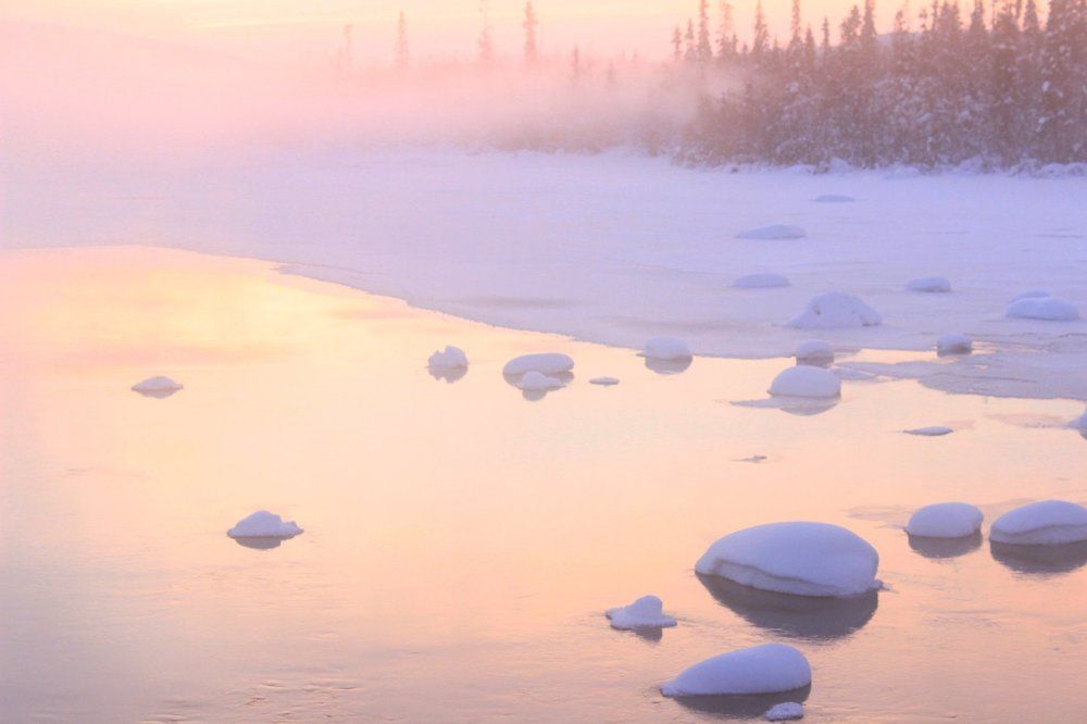 Розовый закат на р.Кох-порог