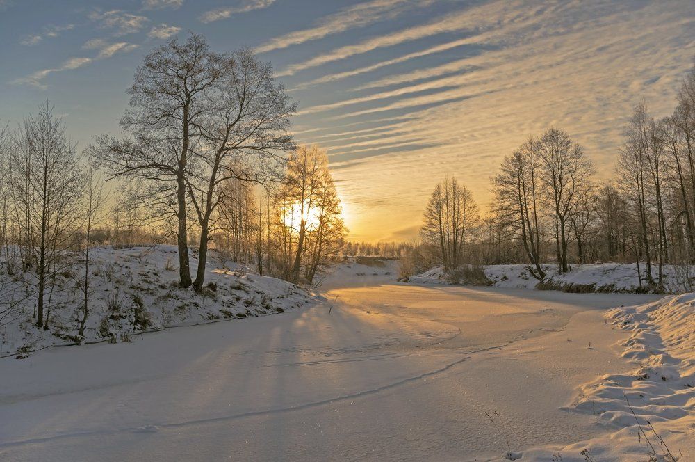 Морозное утро.