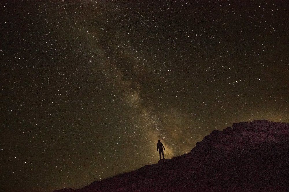 Звездное небо в Крымских горах