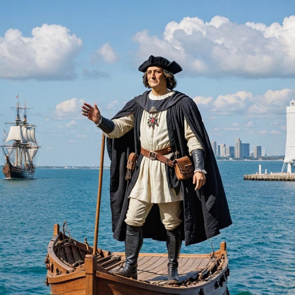 Christopher Columbus discovers America