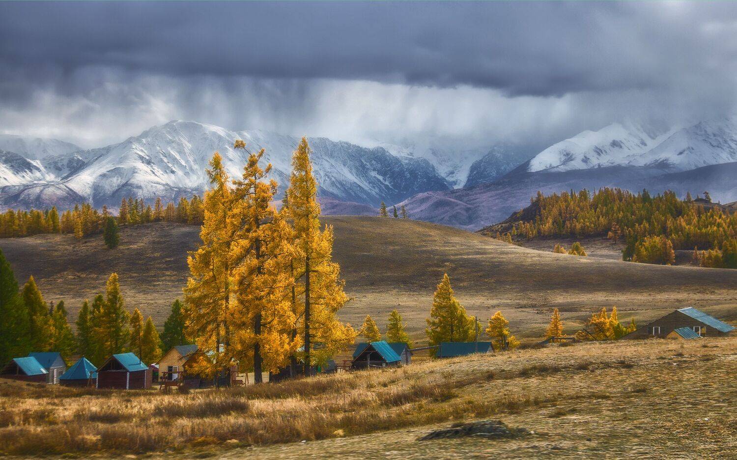Пристанище. У подножия Северо-Чуйского хребта в Курайской степи/ Haven. At the Foot of the North Chuya Range in the Kuray Steppe