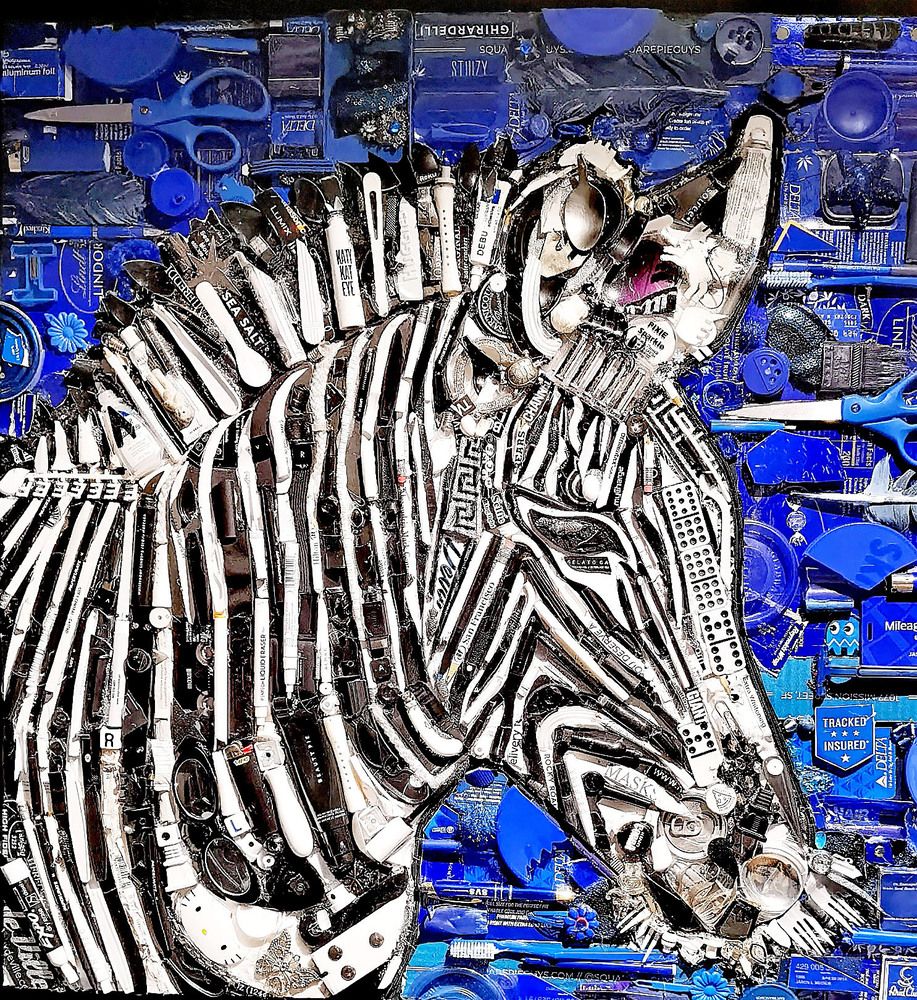 Zebra van allerlei materiaal