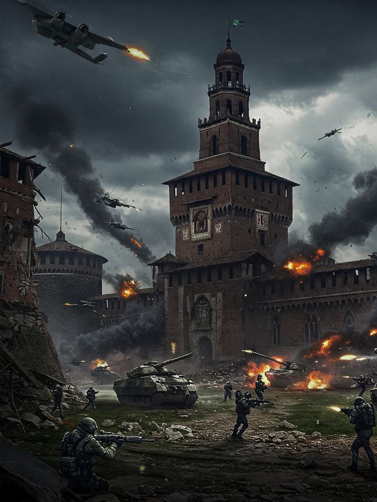 Battle at the castle