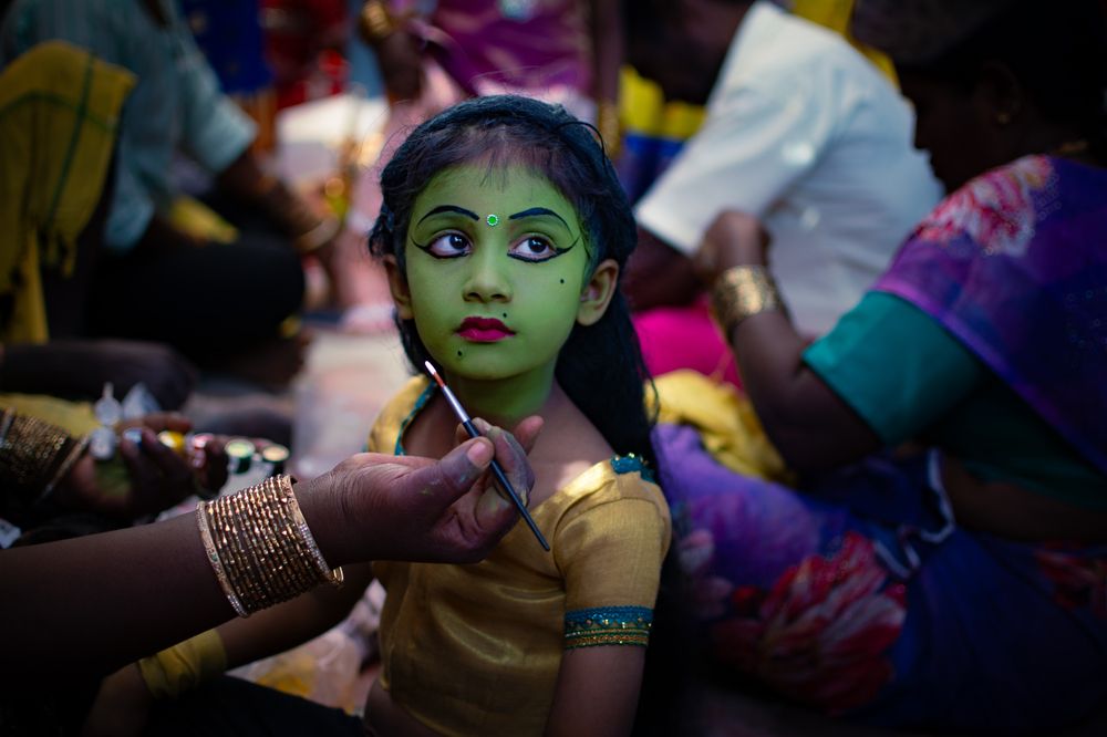 Colors of Devotion: A Divine Transformation at Angalamman Festival