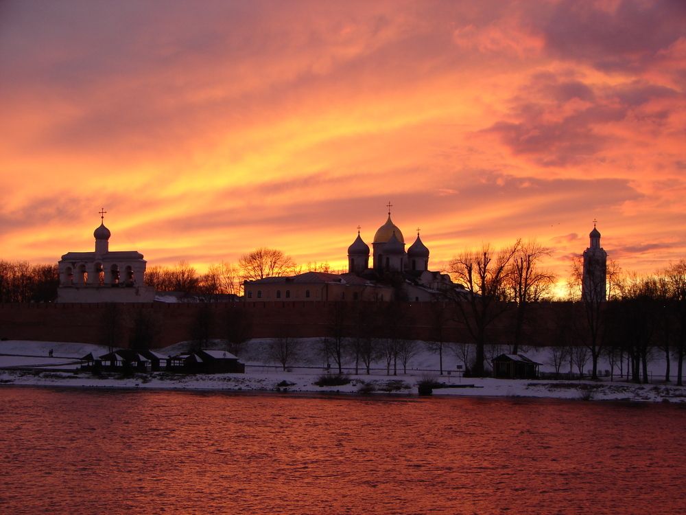 Закат в Великом Новгороде