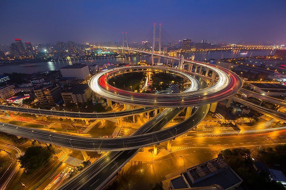 Дорожная развязка в Шанхае