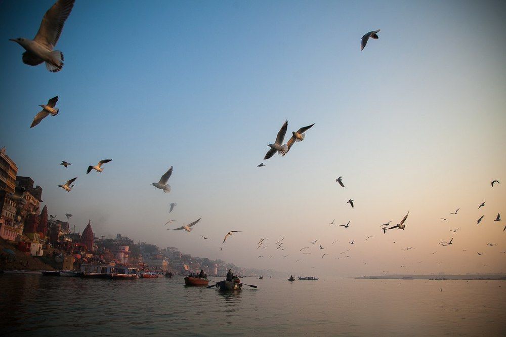 Закат над Гангом.