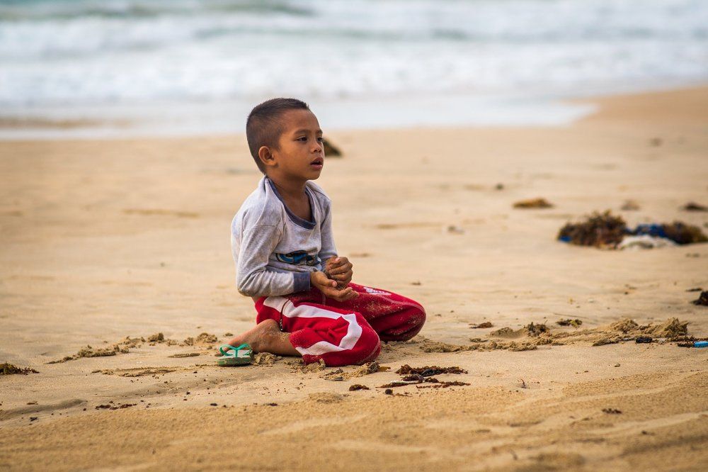 Kid on the beach