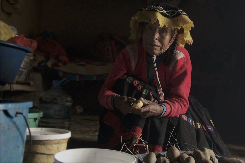 Бабушка и картошка