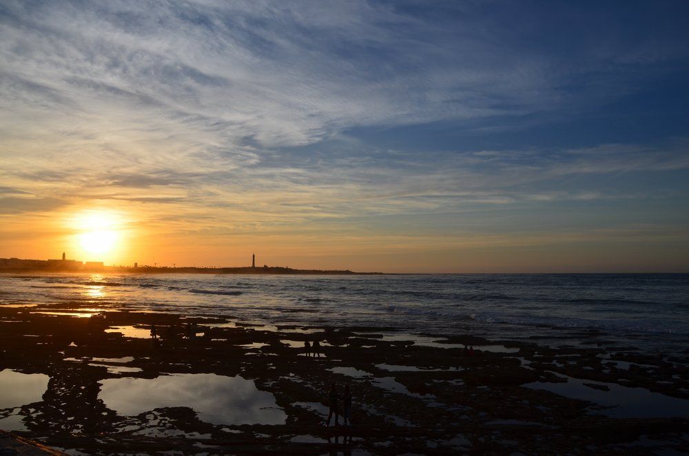 Закат на берегу Атлантики.