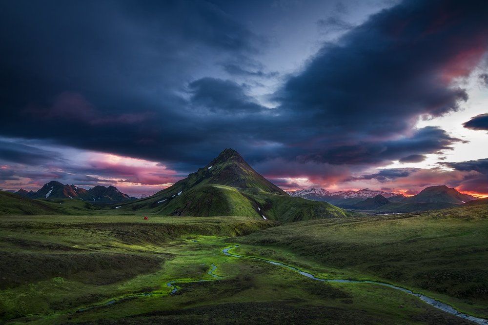 Eagle Flies in Stormy Skies