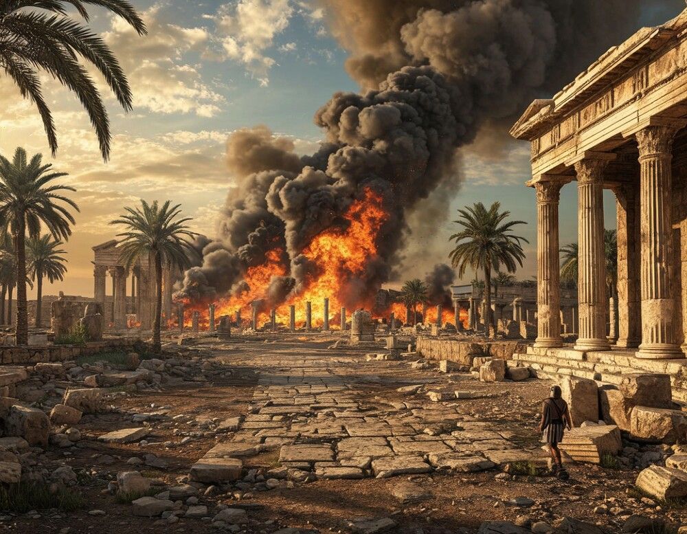 Сожженный римлянами Карфаген.