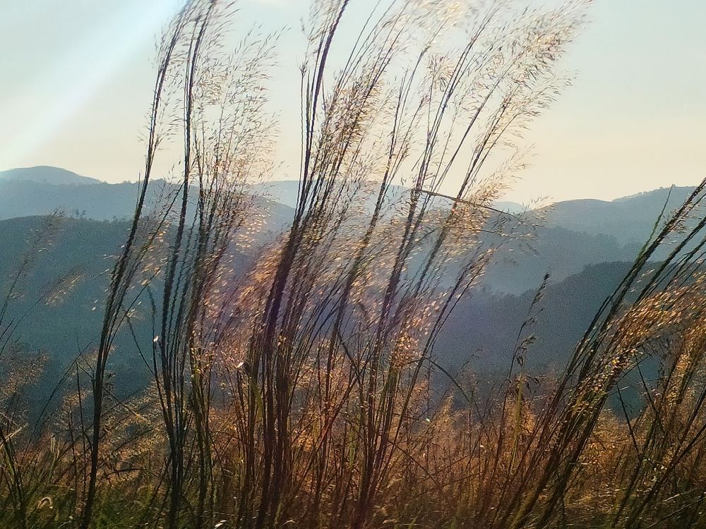 High above the mountains...