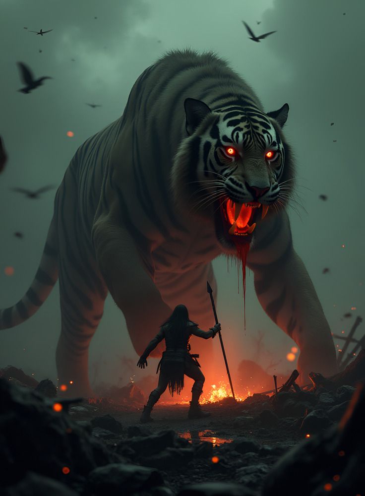 Схватка с саблезубым тигром