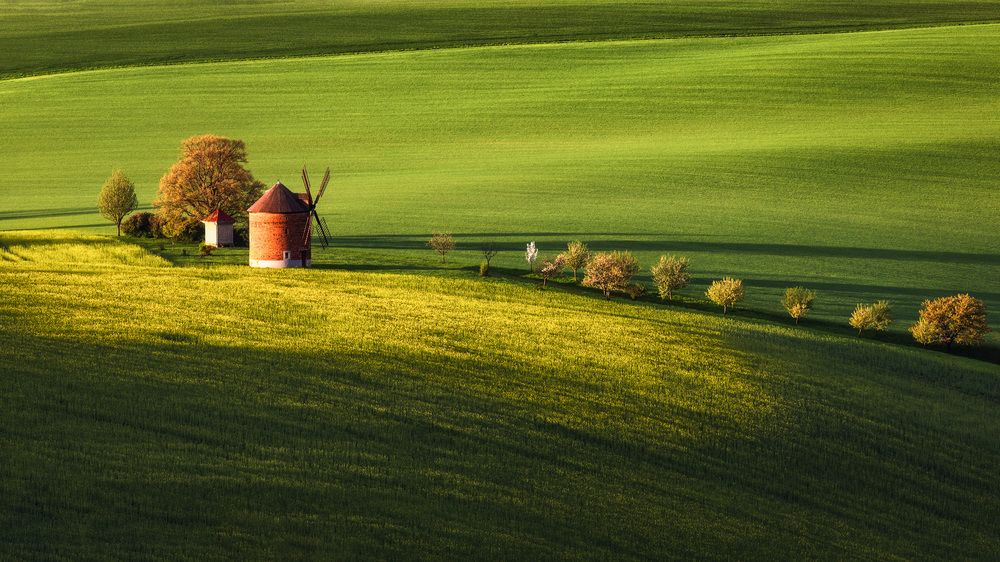 Chvalkovice Mill at sunrise