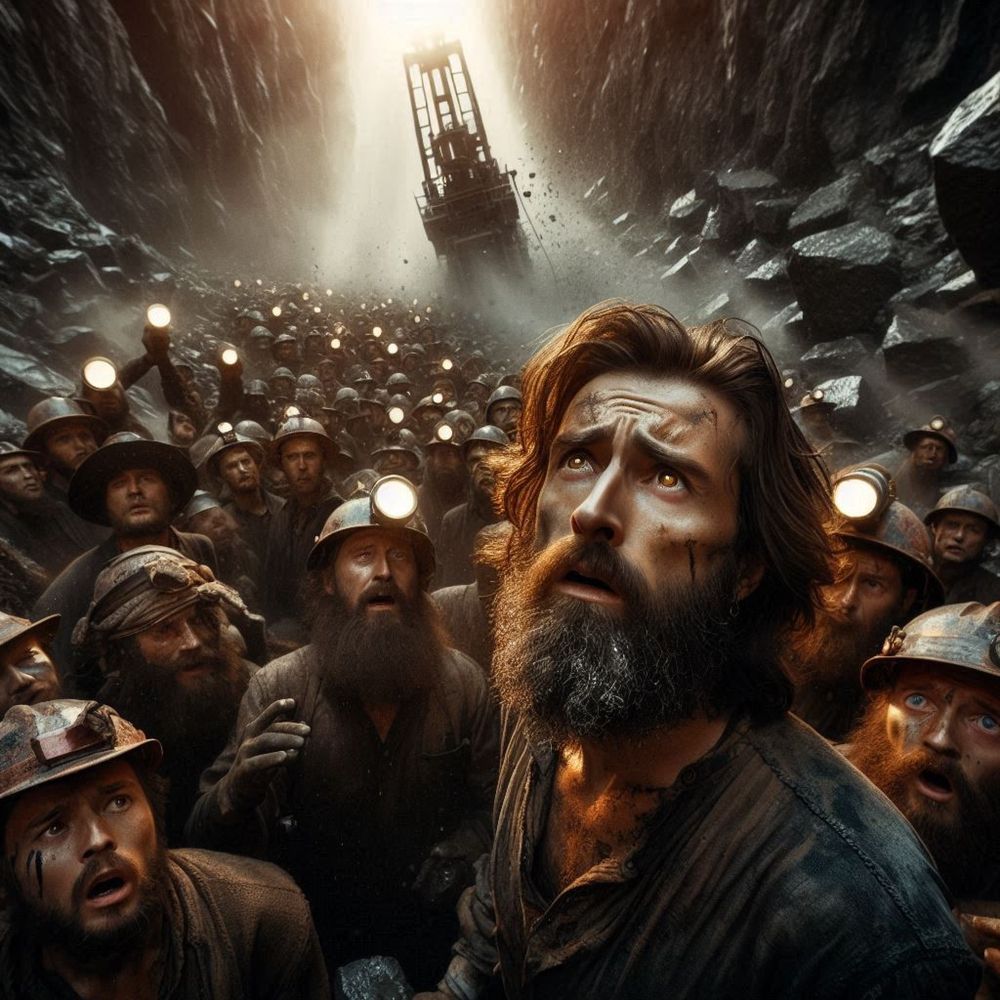 TRAPPED IN A MINE AFTER A HUGE