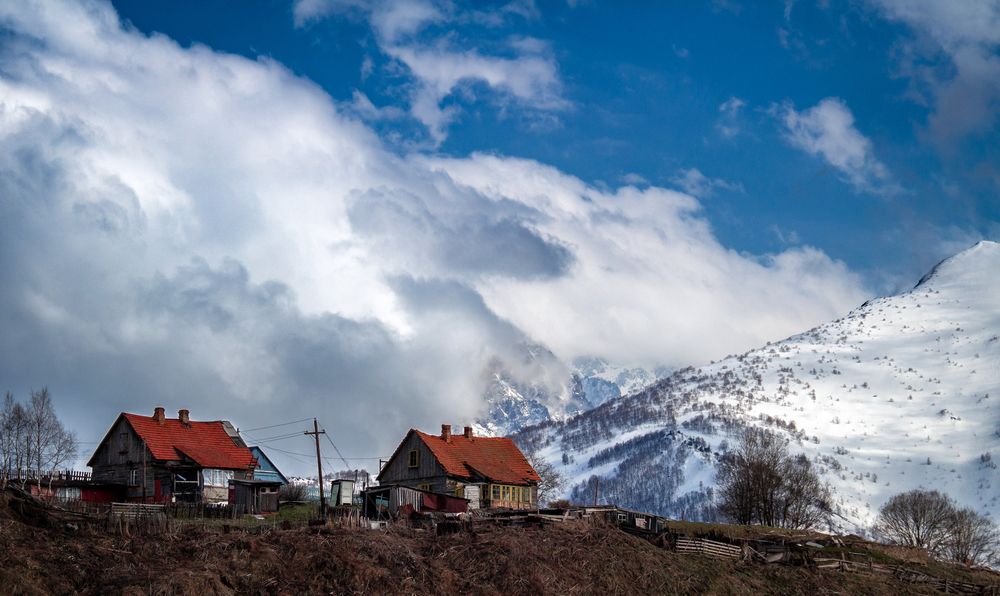Two houses in the mountains