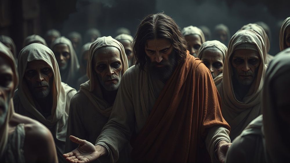 Jesus among the lepers