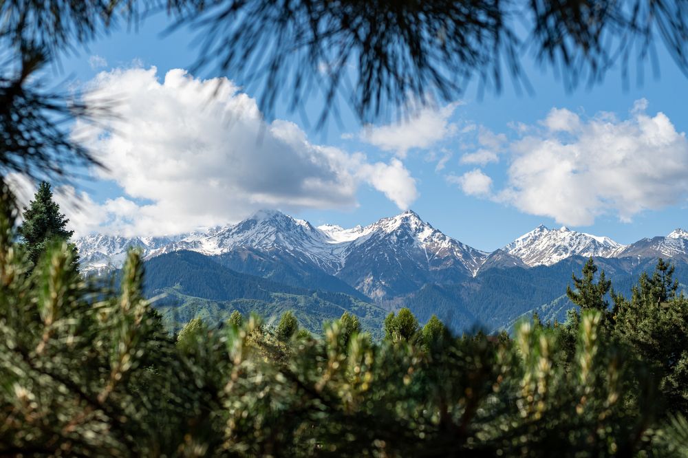 Almaty Mountains in Framing