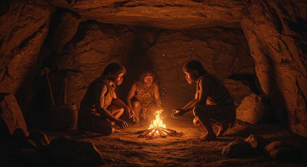 Prehistoric humans discovered fire.