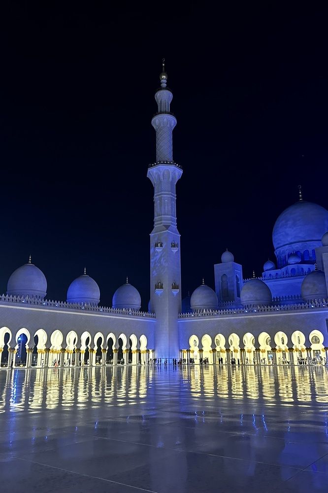 The main mosque under cover of night