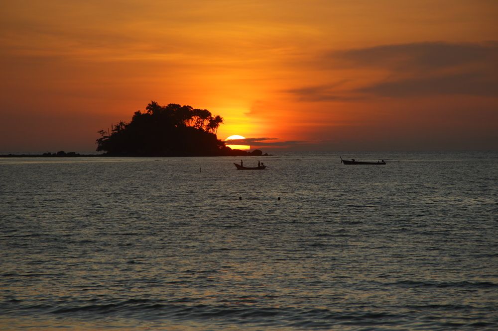 Уходящее солнце.