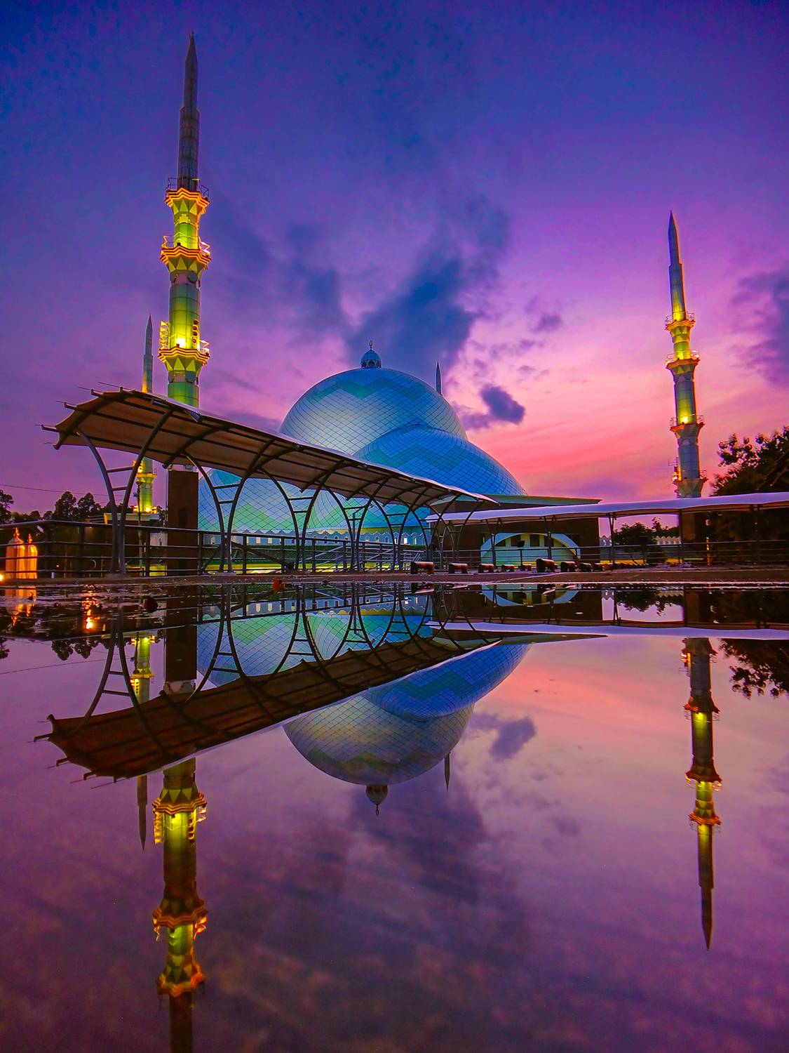 Mosque reflection