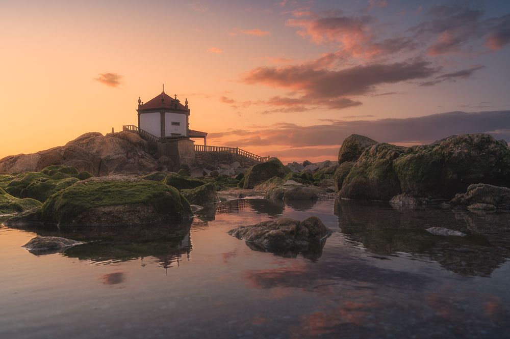 Sr. da Pedra at sunset, Portugal