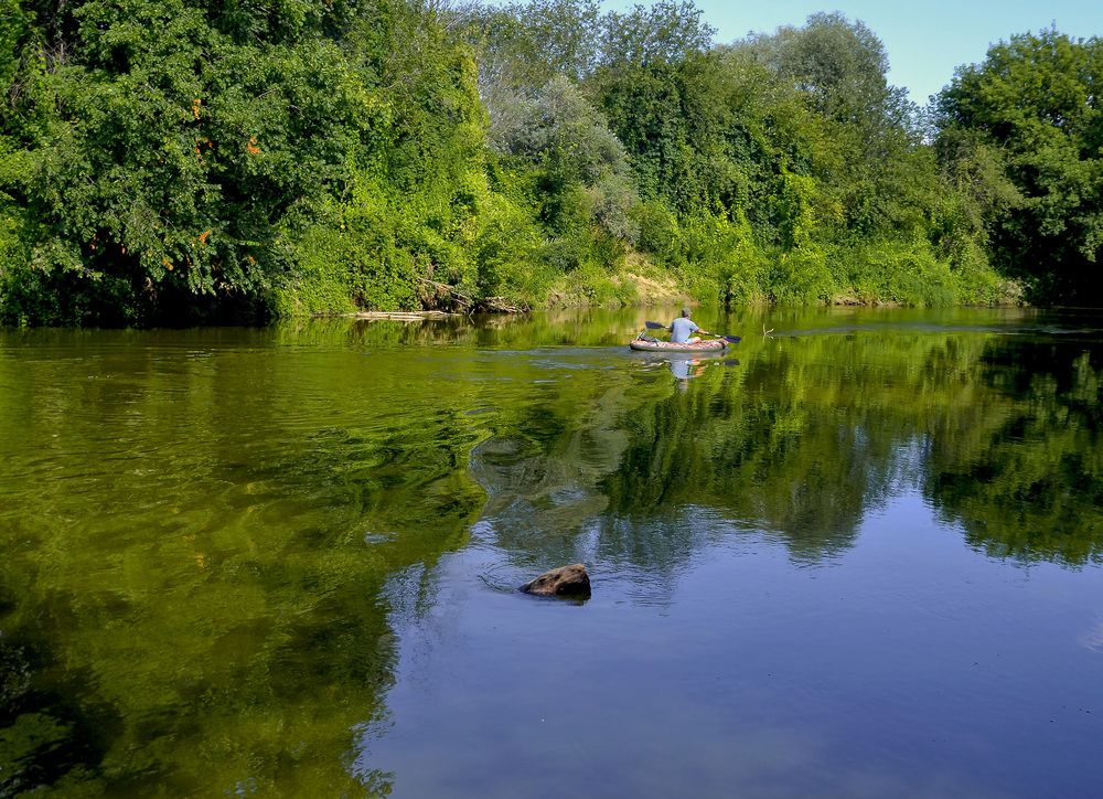На лодке по Протве.