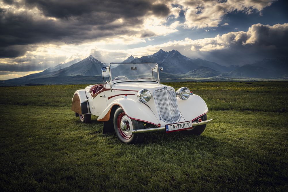 Tatra 75 under Tatra Mountains