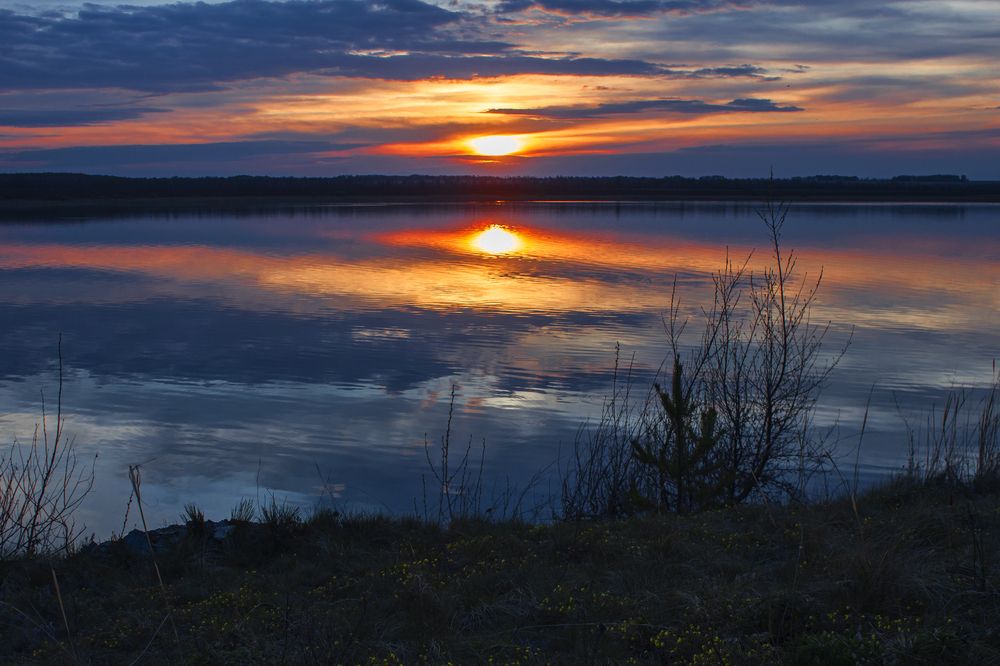 Закат в голубых тонах