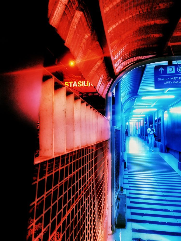 Electric train station