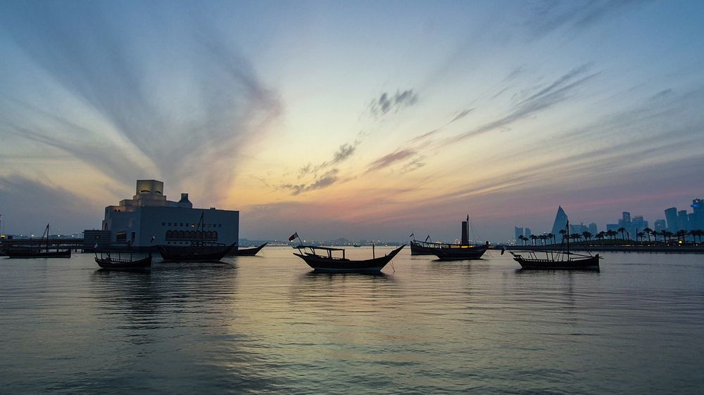 Sunset at the museum