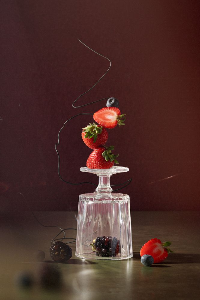 A Dance of Berries and Glass