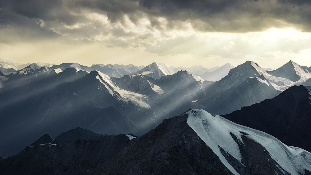Golden hour in Mountain TienShan