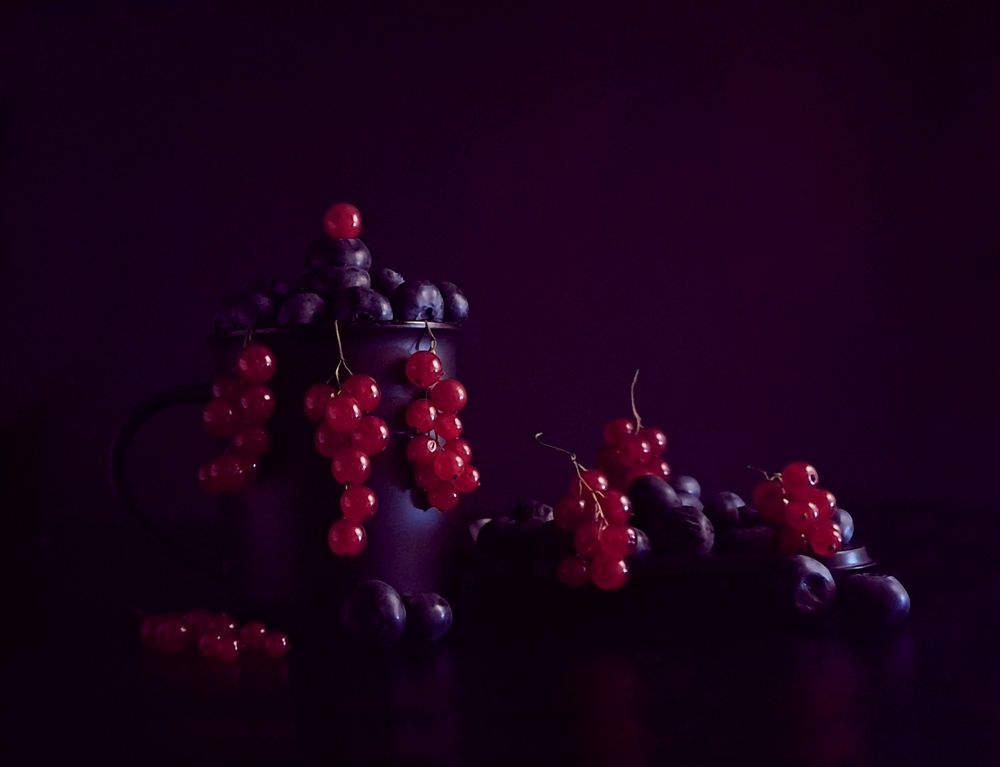 Красная смородина и Голубика