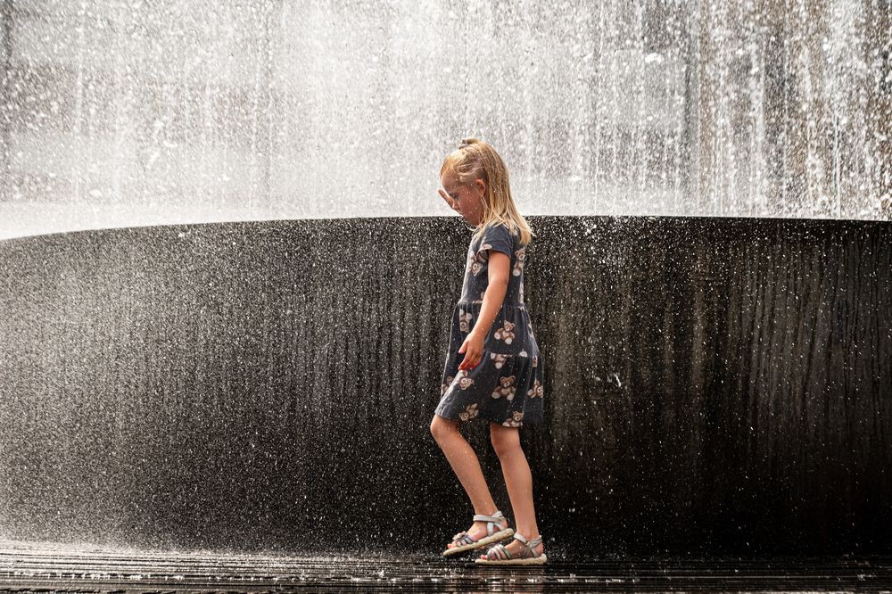 Girl at a Fountain