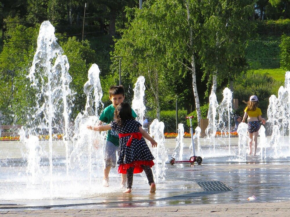 В жаркий день