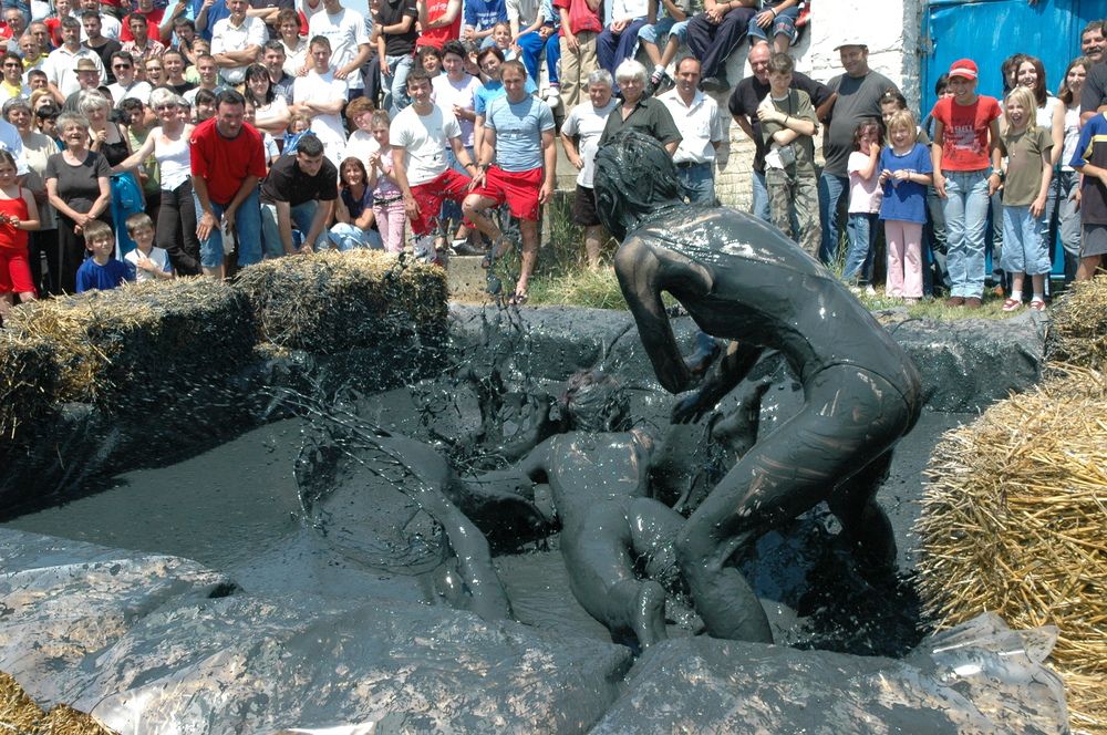 Mud wrestling